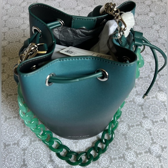 Charles and Keith Lana Bucket Bag - Green, Medium Bag- Brand New - Picture 6 of 7